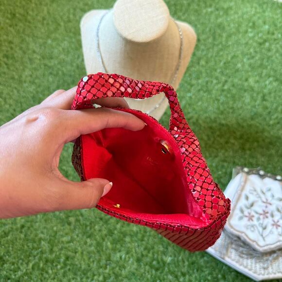 Red Sequin Sparkly Micro Mini Purse Bag - Picture 3 of 5